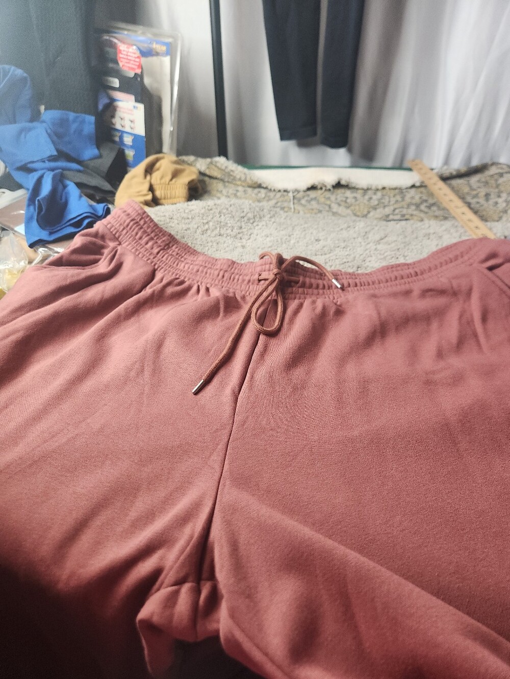 Women's High-Rise Tapered Ankle Fleece Joggers - Ava & Viv Mauve 3X - Picture 8 of 13